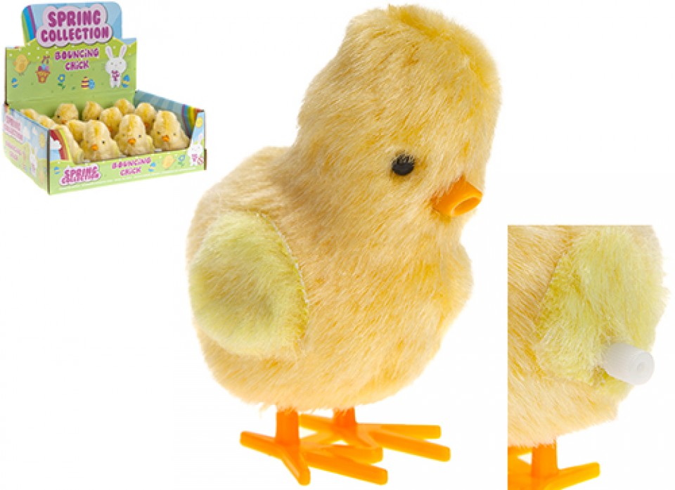 Clockwork Wind-Up Bouncing Yellow Easter Chick