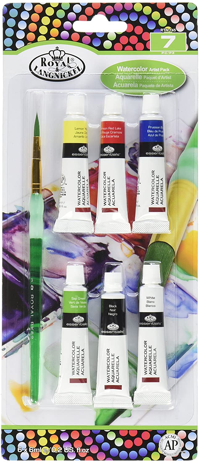 Watercolor 6 ml Paint with Brush - 7 pc