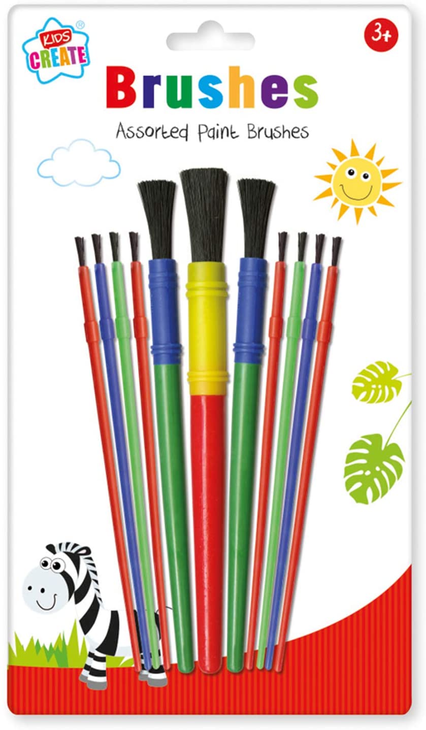 Kids Create Pack 11 Assorted Paint Brushes 