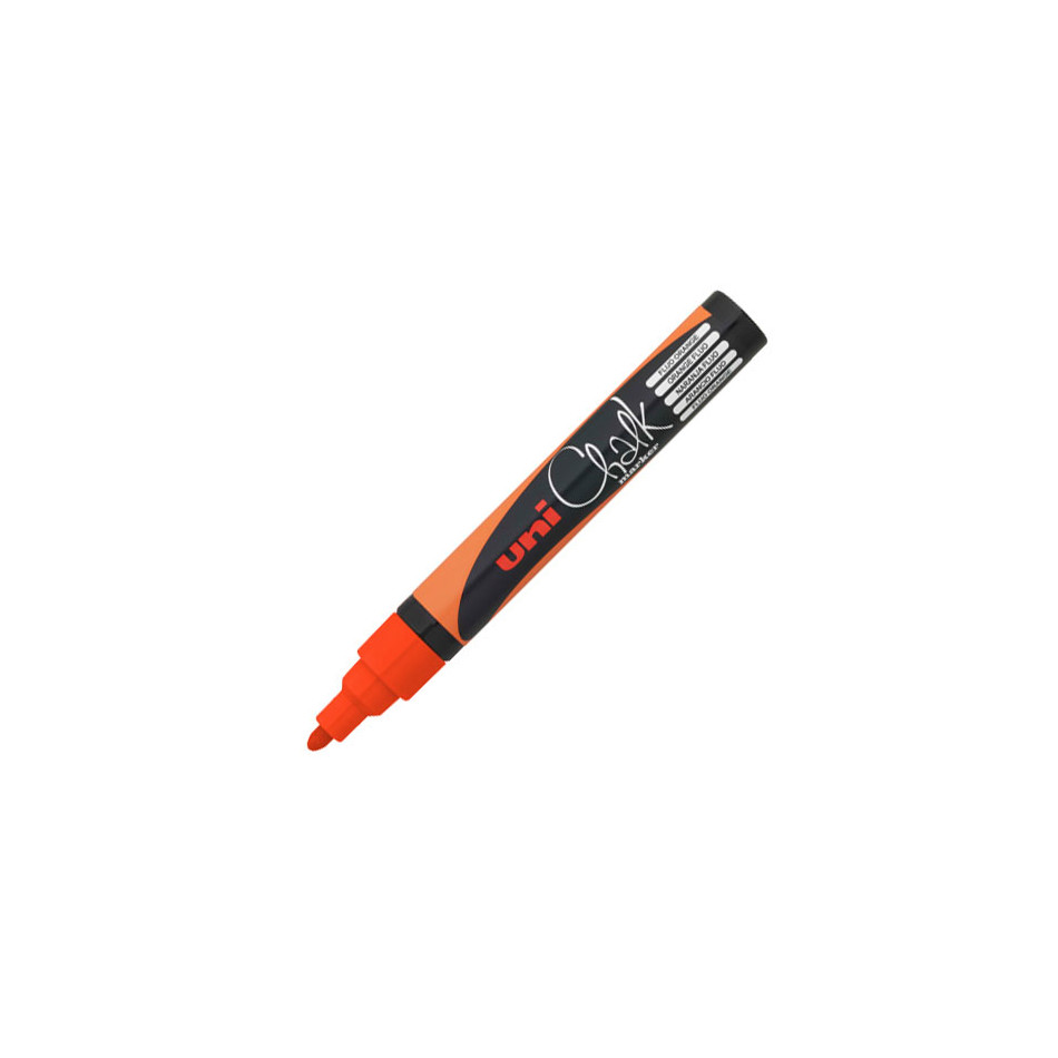 Uni Chalk Marker Pen PWE-5M Medium Bullet Tip Orange