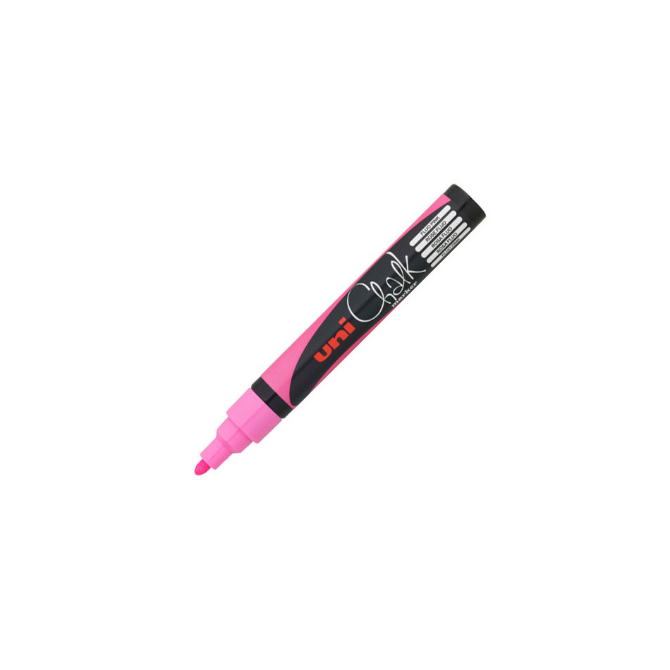 Uni Chalk Marker Pen PWE-5M Medium Bullet Tip Pink