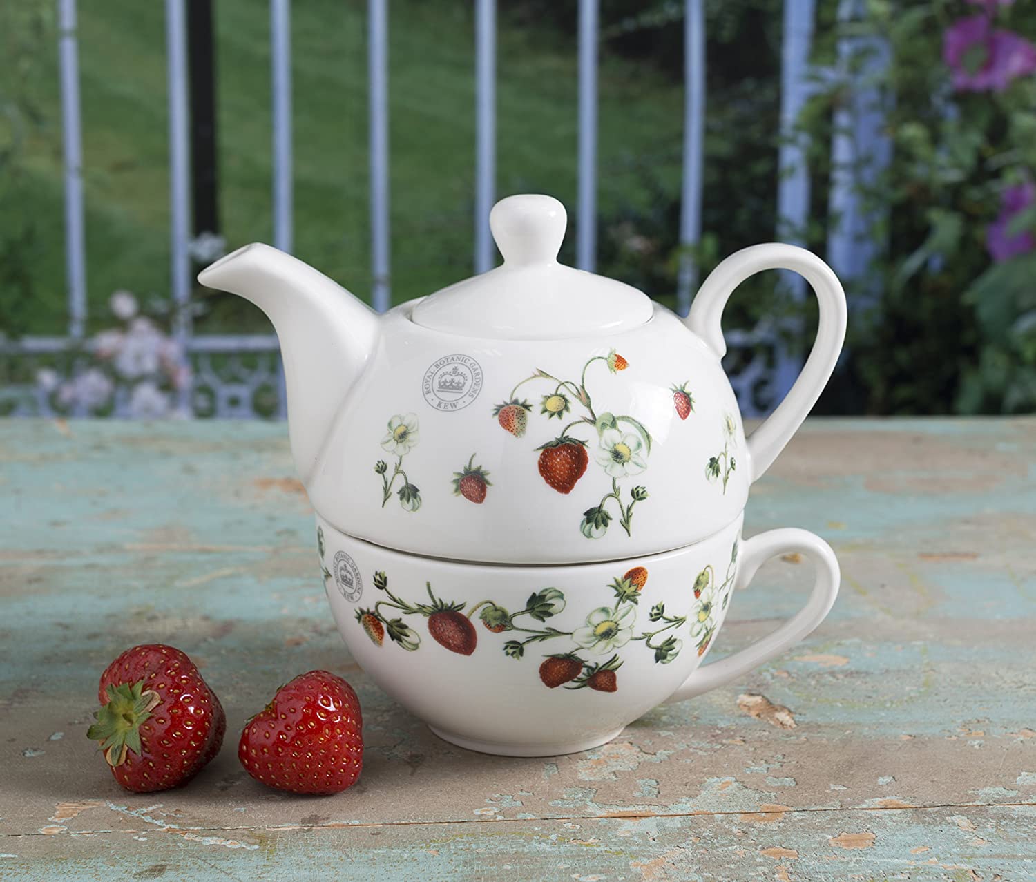 Royal Botanic Gardens, Kew “Strawberry Fayre” 2-Piece Tea For One Set