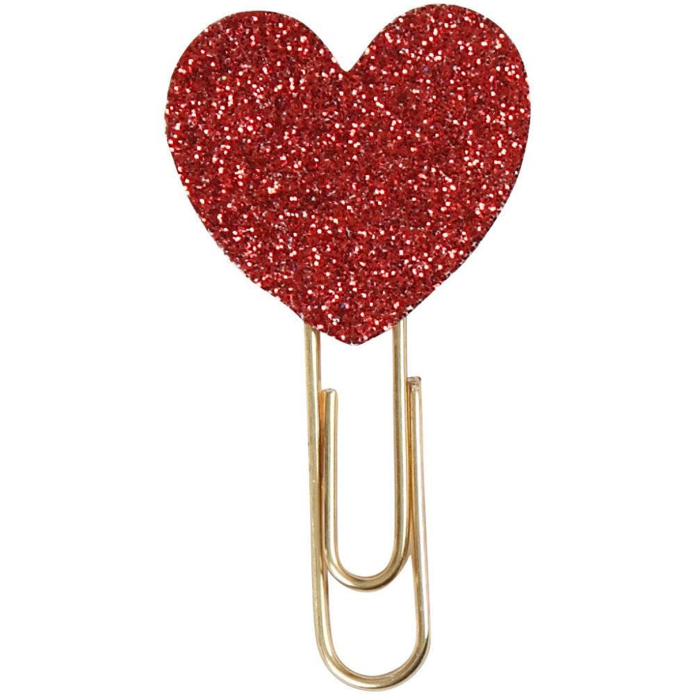 Red Hearts Paper Clip