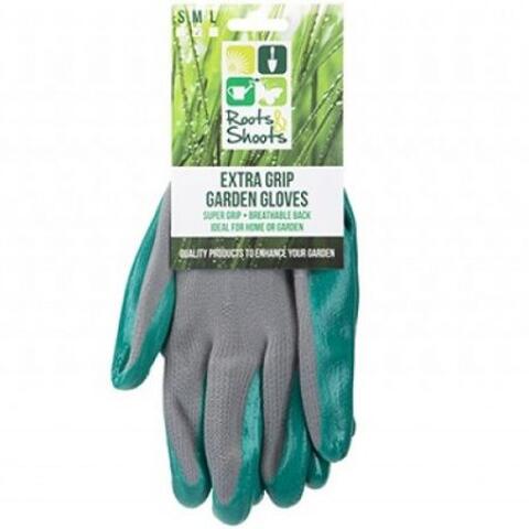 Green Extra Grip Gardening Gloves