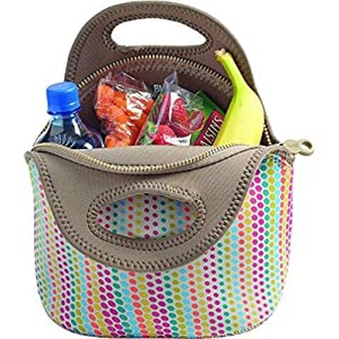BUILT Gourmet Getaway Mini Soft Neoprene Lunch Tote Bag Lightweight, Insulated And Reusable