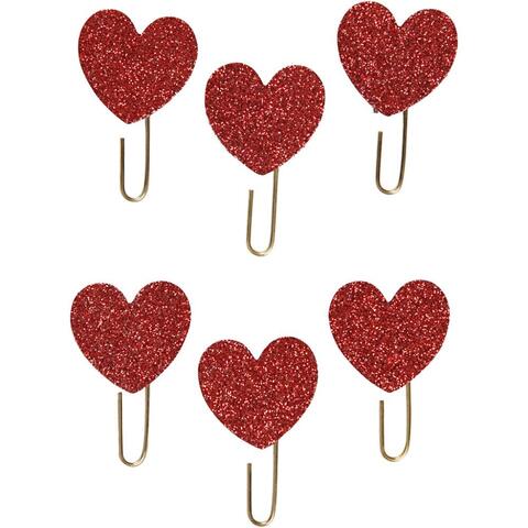 Red Hearts Paper Clips